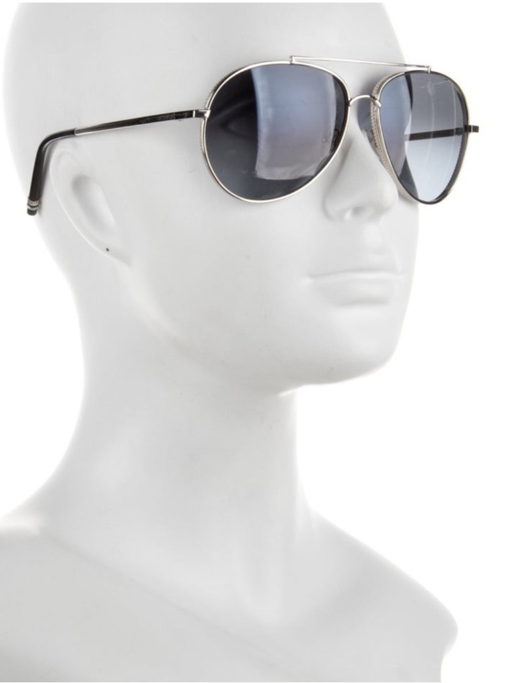 Aviator Polarized Sunglasses in Silver with Gray Lenses